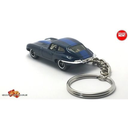 RARE NICE KEYCHAIN BLUE JAGUAR E-TYPE/XKE CONVERTIBLE CUSTOM Ltd GREAT GIFT