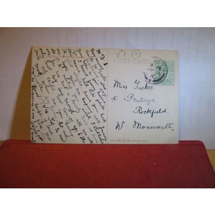 BELLEVUE PARK, NEWPORT, MONMOUTHSHIRE WALES used antique postcard 1911 pm =