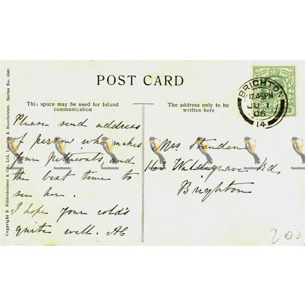 Fruit Bowl, Hildesheimer Postcard, 1906