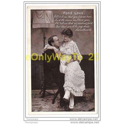 FOND LOVE, POEM FROM LOVER SERIES, 1916, Postcard