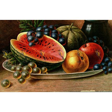 Fruit Bowl, Hildesheimer Postcard, 1906