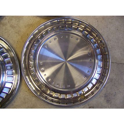 1960 PONTIAC 14 INCH HUBCAPS WHEEL COVERS BONNEVILLE (4)