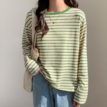 Ladies Fashion Striped Long Sleeve T-Shirt