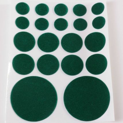 GREEN FELT PADS 40Pc Small-Large Self Adhesive Feet Protective Ornament Glass