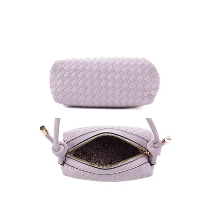 Braid Texture Zipper Crossbody Bag
