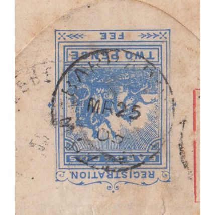 BARBADOS Registered cover 23 Avril 1905 to Galle, Ceylon - backstamped