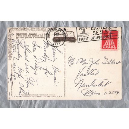 Nuuanu Pali-(Precipice) - Postally Used - Honolulu 1971 Postmark