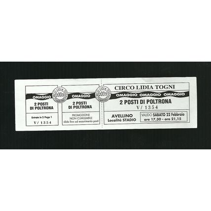 Biglietto Ingresso Circo - Lidia Togni - misura cm. 14x4