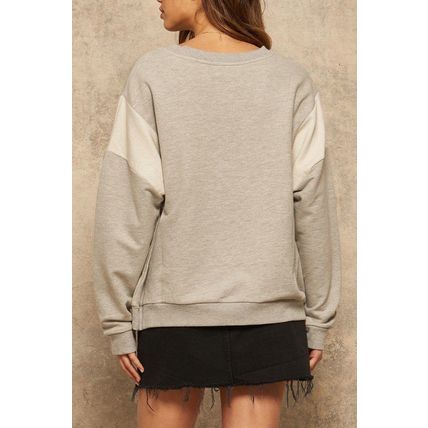 A French Terry Knit Graphic Sweatshirt