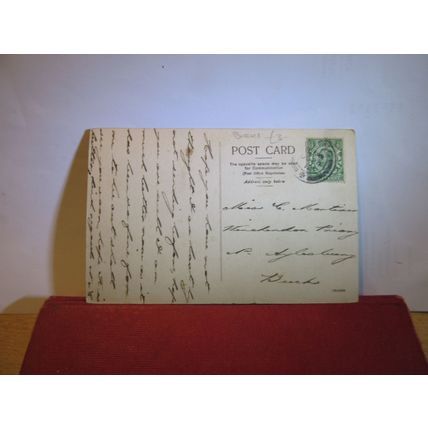 THE HAMPDEN STATUE, AYLESBURY, BUCKINGHAMSHIRE used antique postcard 1912 pm =