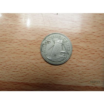 Barbados 1981 25 Cents Coin