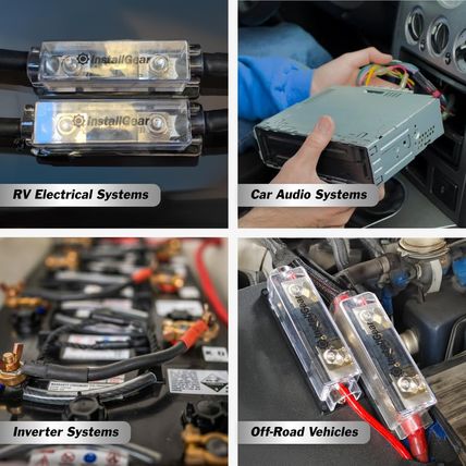 Installgear Dual 1/0 Gauge Amp Wiring Kit - Amp Kit with 4 Amplifier Installatio