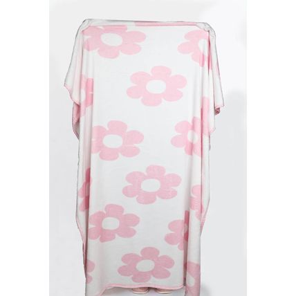 Pink Floral Pattern Square Blanket 76*63cm