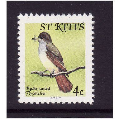 ST KITTS 1981 4c WIEDS CRESTED FLYCATCHER SG 54a U/M MINT