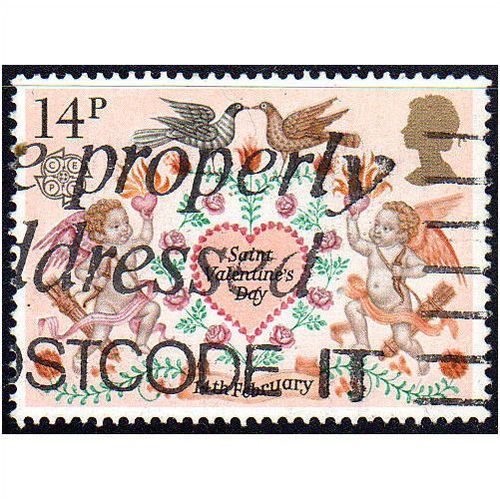 Great Britain 1981 Folklore Europa 14p Valentines Day Used 2 SG 1143 Sc933 stamp