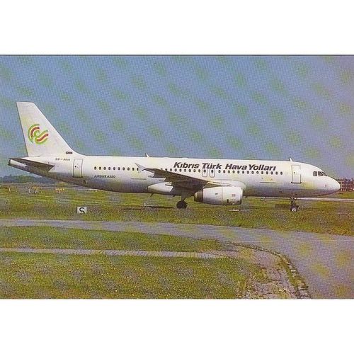 Kibris Turk Hava Yollari Airbus A320 231 Aircraft Postcard (A11756)
