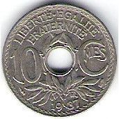 FRANCE 10 CTS 1937