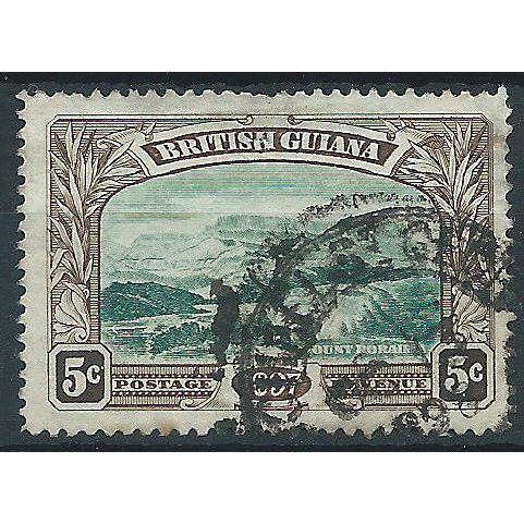 British Guiana 1898 SG219 5c Deep Green & Sepia Fine Used ..