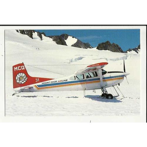 Aviation MOUNT COOK AIRLINE CESSNA A185F Postcard by Buchair (8930)