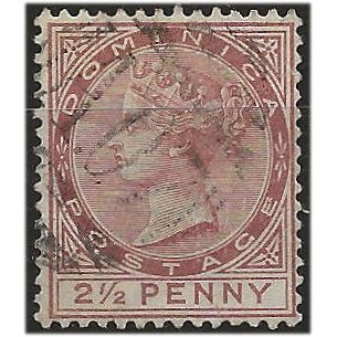 Dominica 1884 SG15 2 1/2d Red-Brown Wmk Crown CA Fine Used . ..