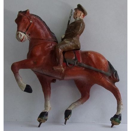 VINTAGE Wooden ' WW1 MOUNTED OFFICER ' TRICO ( 1930s )