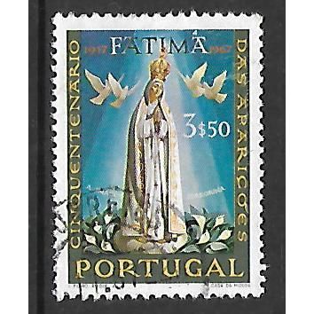 PORTUGAL 1967 ANNIVERSARY FATIMA 3e.50 VIRGIN OF FATIMA SG 1317 FINE USED#