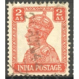 India 1940 - SG 270 - KGV1 2a orange - used 6