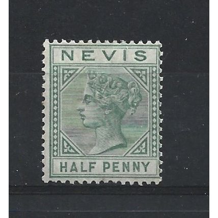 Nevis.SG25 1/2d Dull Green.Mounted Mint.May24a
