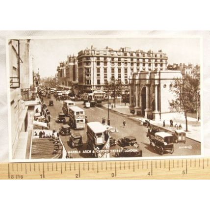 vintage postcard Marble Arch & Oxford Street, London