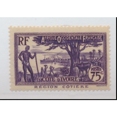 Ivory Coast Stamp Scott #132, Mint Never Hinged