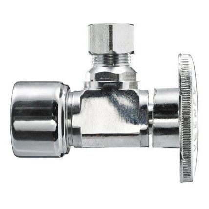 Quarter Turn Push On Valve, 5/8" x 3/8"