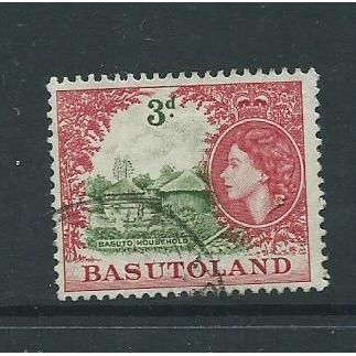 basutoland stamps sg46a sg 46a rose used fu