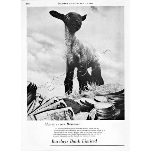 1961 Barclays Bank Full Page Vintage / Retro Magazine Advert