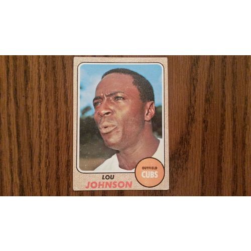1968 Topps Card # 184 Lou Johnson Good (2) Chicago Cubs