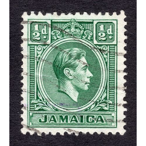 Jamaica KGVI 1938 ½d Blue-Green Used SG 121 postage stamp king george royalty