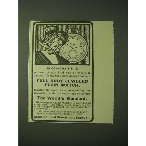 1900 Elgin Watches Ad - In Grandma's Time
