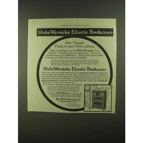 1909 Globe-Wernicke Elastic Bookcases Ad - Home Library