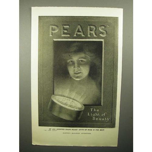1908 Pears Soap Ad - The Light of Beauty
