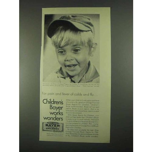 1967 Bayer Aspirin for Children Ad - For Pain and Fever