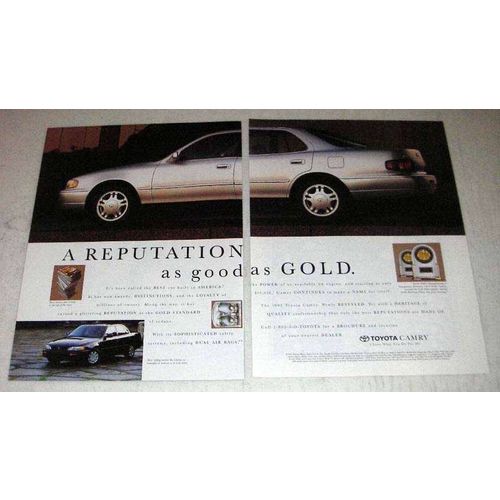 1995 2-page Toyota Camry Ad - Reputation as Good as Gold