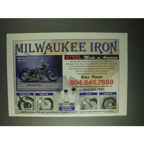 1999 Milwaukee Iron Sheet Metal Fabrication Ad