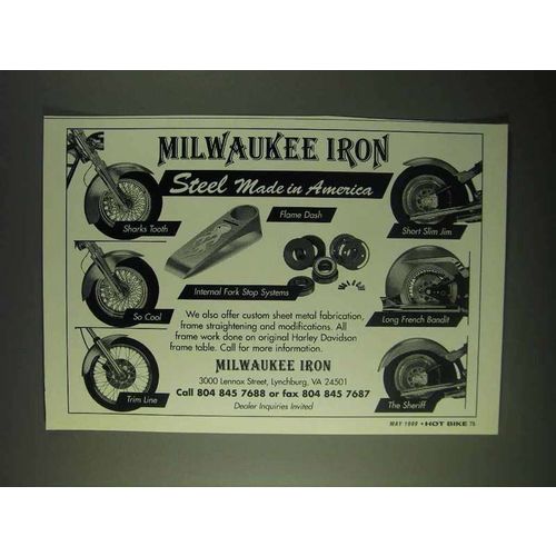 1999 Milwaukee Iron Sheet Metal Fabrication Ad - Steel Made in America