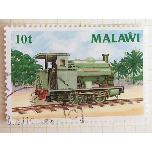 Malawi 1987 Steam Locomotives 10t Bagnall #2 Shamrock Used SG 767 Sc 498 stamp