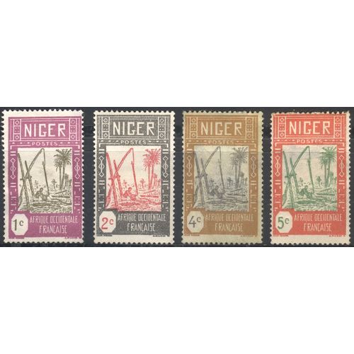 Niger 1926 - SG29/30/32/33 - 1c - 2c - 4c - 5c - Wells - MH