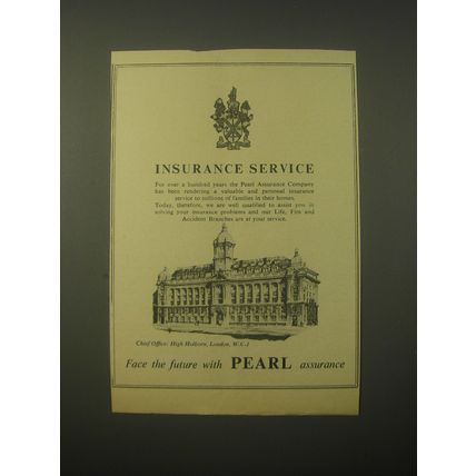 1965 Pearl Assurance Ad - Insurance Service