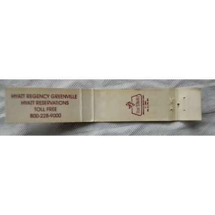 Matchbook cover Streamers, Hyatt Regency Greenville