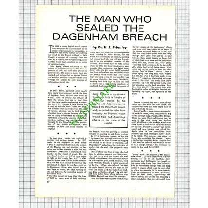 Captain John Perry Dagenham Breach Essex - 1971 Article