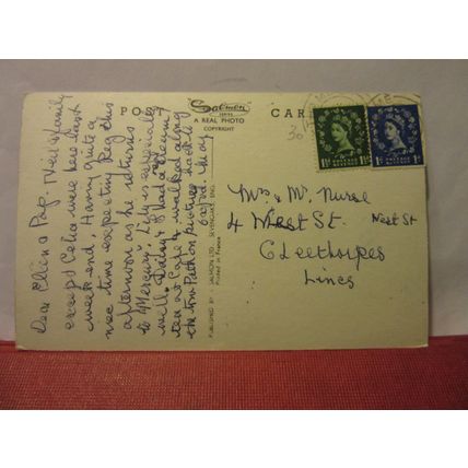 COLLEGE BARGES, RIVER ISIS, OXFORD , used vintage postcard. RP 1950s =
