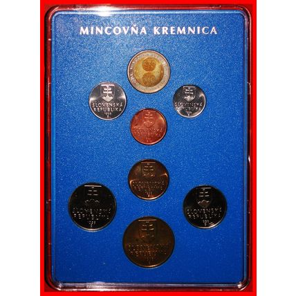 UNCOMMON:SLOVAKIA★SET 10-20-50 HELLERS 1-2-5-10 CROWNS 1998★LOW START★NO RESERVE