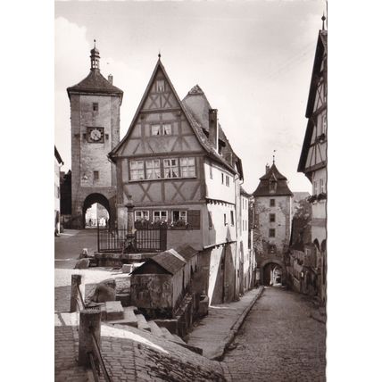 Rothenburg ob der Tauber Ploenlein Germany Real Photo Postcard unused VGC